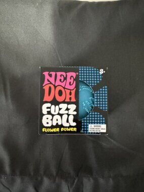 BLUE Needoh FUZZ BALL Flower Power Nee Doh Sensory Squish Stress Ball